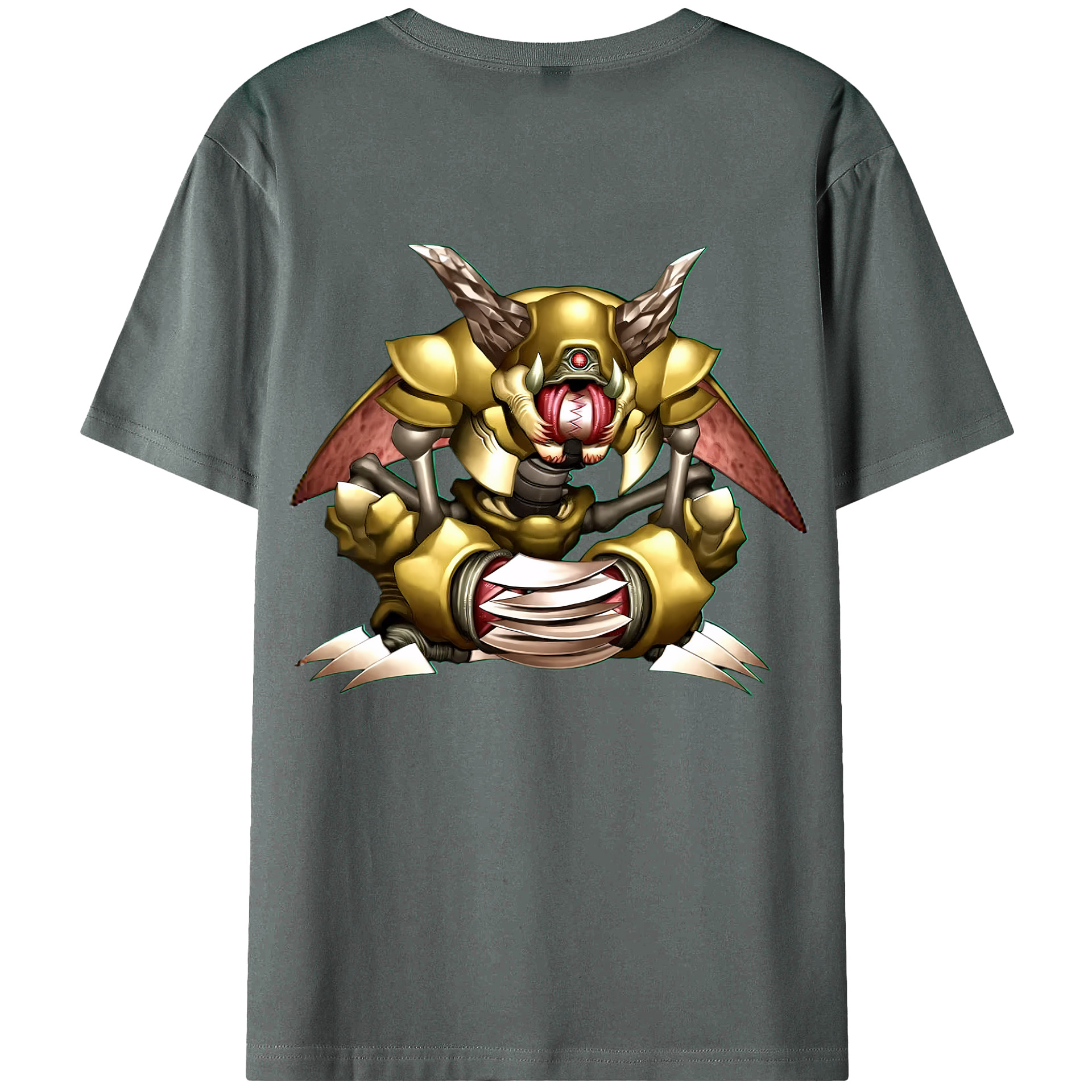 （画像用） 遊☆戯☆王 Yu-Gi-Oh! 綿100％ メンズ半袖Tシャツ（バックプリント） 通気性